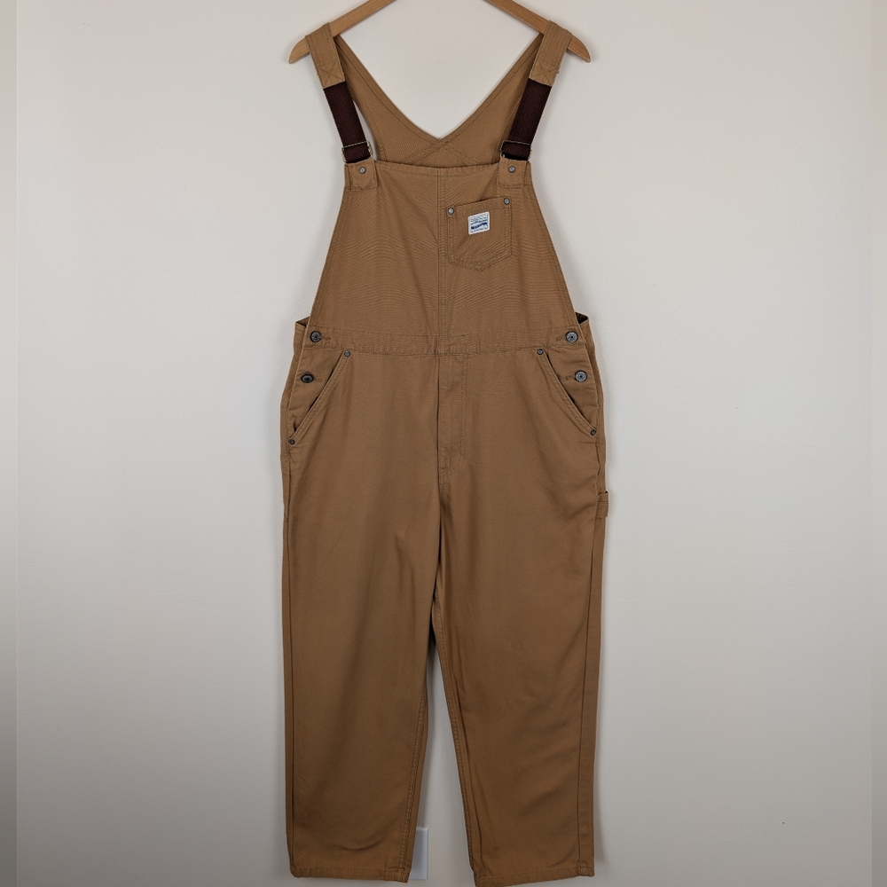 Maden Loose Fit Adjustable Strap Baggy Fit Vintage Style Amekaji Bib Overalls